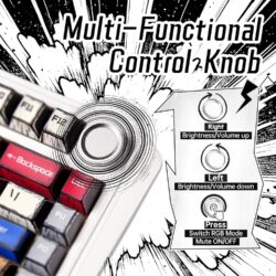 AULA F75 75% Gasket Wireless Mechanical Keyboard Comic keycap Reaper Switch