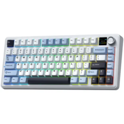 AULA F75 MAX Tri-Mode Mechanical Keyboard with TFT Screen Glacier Blue Reaper Switch