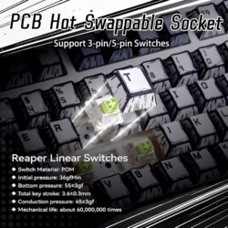 AULA F75 75% Gasket Wireless Mechanical Keyboard Comic keycap Reaper Switch