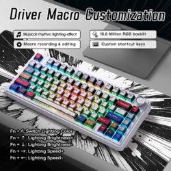 AULA F75 75% Gasket Wireless Mechanical Keyboard Comic keycap Reaper Switch