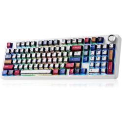 Aula F99 Pro Mechanical Keyboard Comic Keycap Star Vector Switch