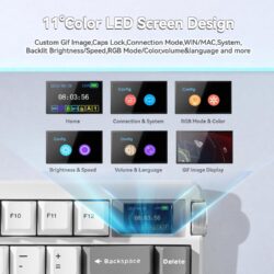 AULA NOVA75 Smart Mechanical Keyboard White + Grey – Star Vector Switch