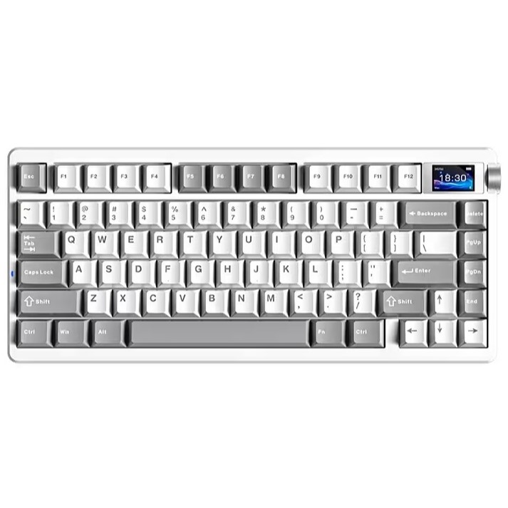 AULA NOVA75 Smart Mechanical Keyboard White + Grey – Star Vector Switch AULA NOVA75 Smart Mechanical Keyboard White + Grey – Star Vector Switch