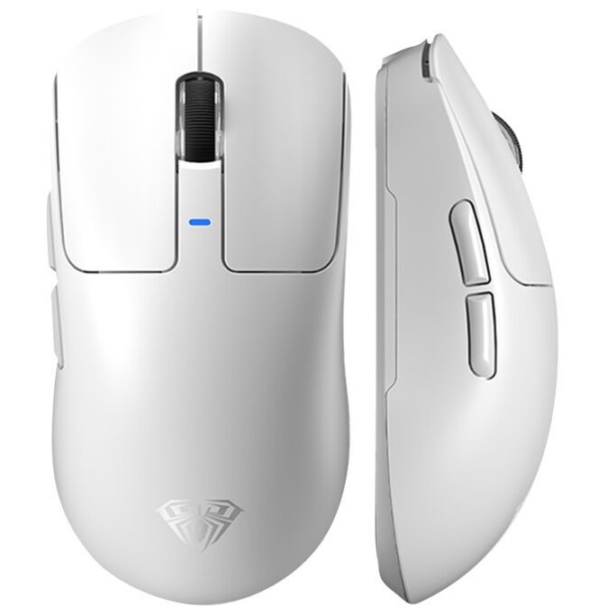 AULA SC680 Tri-Mode PAW3395 Sensor, Adjustable 26000 DPI Wireless Gaming Mouse White AULA SC680 Tri-Mode PAW3395 Sensor, Adjustable 26000 DPI Wireless Gaming Mouse White