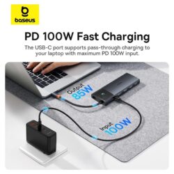 Baseus Metal Gleam Series II 11-in-1 USB HUB Cosmic Black-B00061801123-00 - Image 8