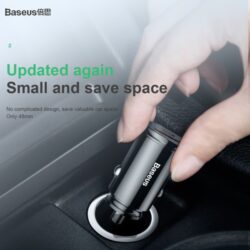 BASEUS 30W USB TYPE C+U CAR CHARGER BLACK - Image 7
