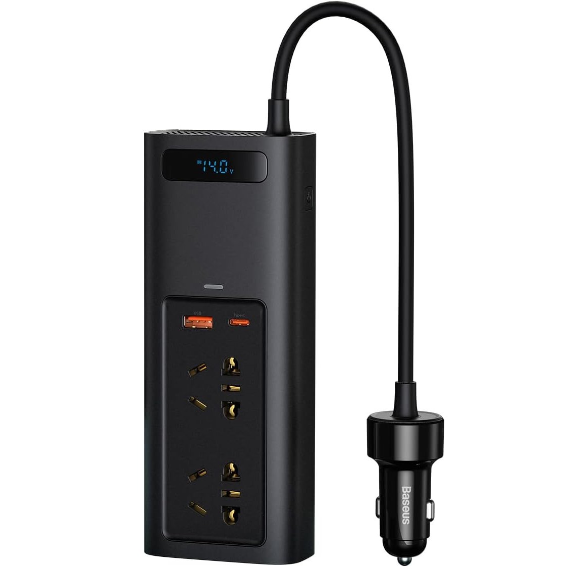 BASEUS CAR INVERTER 150W CRNBQ-A01.. BASEUS CAR INVERTER 150W CRNBQ-A01 - Image 1