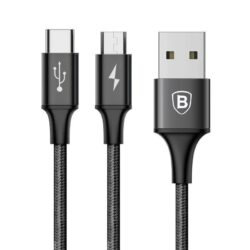 BASEUS RAPID 2IN1 USB TO MICRO+TYPE C CABLE 1M - Image 2