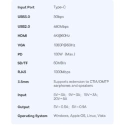 Baseus 11 Port HUB Metal Gleam Series B00030709811-00 - Image 13