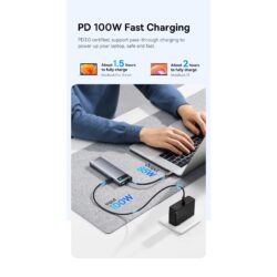 Baseus 11 Port HUB Metal Gleam Series B00030709811-00 - Image 6