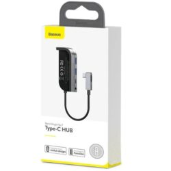 Baseus Bend Angle No.7 Multifunctional Type-C HUB Converter Upgrade Space Gray - Image 8
