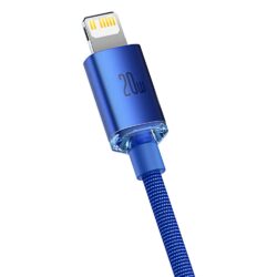 Baseus Crystal Shine Series Fast Charging Data Cable Type-C to iP 20W 1.2m Blue - Image 3