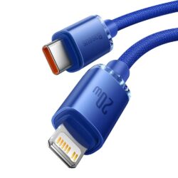 Baseus Crystal Shine Series Fast Charging Data Cable Type-C to iP 20W 1.2m Blue - Image 2