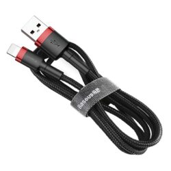 Baseus cafule Cable USB For iP 1.5A 2m Red+Black - Image 3