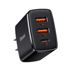 Baseus Compact Quick Charger 2U+C 30W CN Black - Image 4