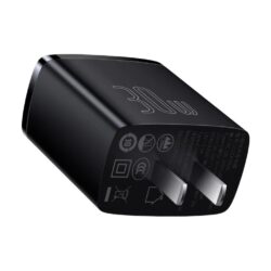 Baseus Compact Quick Charger 2U+C 30W CN Black - Image 2