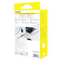 Baseus Flash Series 3 One- for-three Fast Charging Cable Type-C to C+C+L 100W 1.5m Cluster Black - Image 10