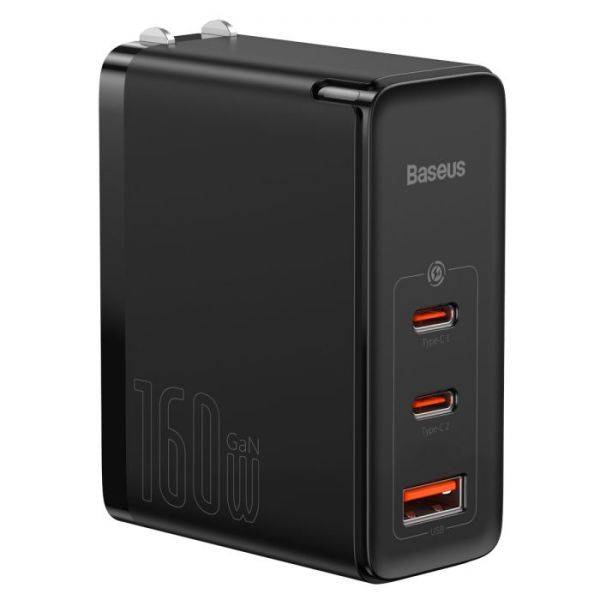 Baseus GaN5 Pro Digital Fast Charger 2C+U 160W CN Black Baseus GaN5 Pro Digital Fast Charger 2C+U 160W CN Black - Image 1