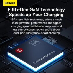 Baseus GaN5 Pro Ultra-Slim Fast Charger C+U 65W (Overseas Edition) Gray - Image 9