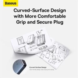 Baseus GaN5 Pro Ultra-Slim Fast Charger C+U 65W (Overseas Edition) Gray - Image 8