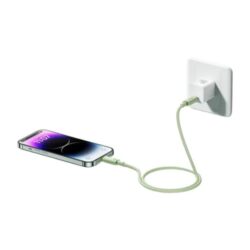 Baseus Habitat Series Fast Charging Cable Type-C to iP 20W 2m Natural Green - Image 4