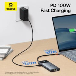 Baseus Metal Gleam Series II Screen-off Button 10-in-1 USB Hub - B00061800813-01 - Image 5