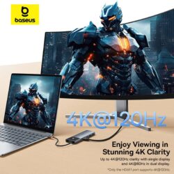 Baseus Metal Gleam Series II Screen-off Button 10-in-1 USB Hub - B00061800813-01 - Image 7