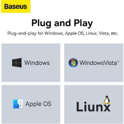 Baseus Network Adapter Lite Series External USB Type-C to RJ-45 up to 1Gbps (1000Mbps) Black (WKQX000301) - Image 7