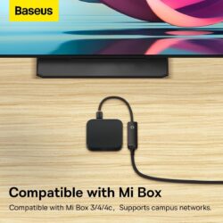 Baseus Network Adapter Lite Series External USB Type-C to RJ-45 up to 1Gbps (1000Mbps) Black (WKQX000301) - Image 3