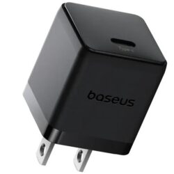 Baseus OS- Palm Fast Charger 1C 30W US Cluster Black (with Baseus Mini White Cable USB-C to USB- C 60W (20V/3A) 1m Cluster Black) - Image 2