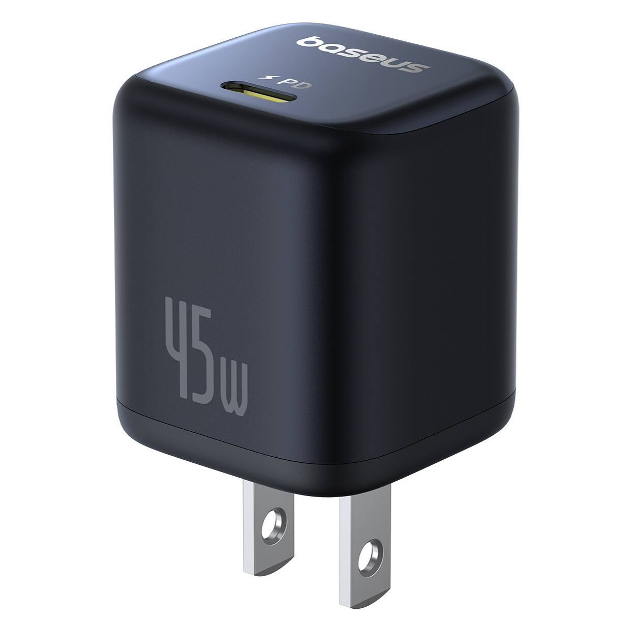 Baseus OS- PicoGo GaN Fast Charger 1C 45W US Cosmic Black, Baseus OS- PicoGo GaN Fast Charger 1C 45W US Cosmic Black - Image 1