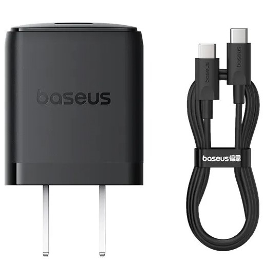 Baseus Palm Fast Charger C+U 20W US Cluster Black main img Baseus OS- Palm Fast Charger C+U 20W US Cluster Black (P10111609113-01) - Image 1