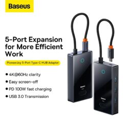 Baseus PioneerJoy 5-Port Type-C HUB Adapter WKYY030113 - Image 7