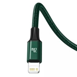 Baseus Rapid Series 3-In-1 Fast Charging Data Cable Type-C To M+L+C PD 20w 1.5M - Green - Image 2