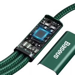 Baseus Rapid Series 3-In-1 Fast Charging Data Cable Type-C To M+L+C PD 20w 1.5M - Green - Image 5