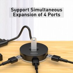 Baseus Round Box HUB Adapter 4-in-1 with Type-C Hub Cable (CAHUB-G01) - Image 6