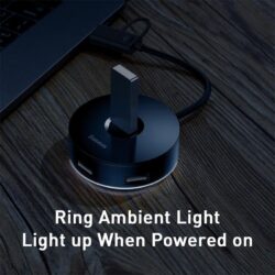 Baseus Round Box HUB Adapter 4-in-1 with Type-C Hub Cable (CAHUB-G01) - Image 7