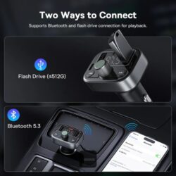 Baseus S-09 Pro Series Car FM Transmitter Cluster Black - Image 7