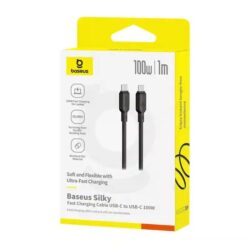 OS-Baseus Silky Series Fast Charging Cable Type-C to Type-C 100W 1m Cluster Black - Image 5