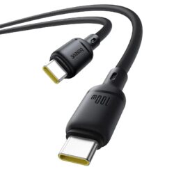 OS-Baseus Silky Series Fast Charging Cable Type-C to Type-C 100W 1m Cluster Black - Image 3