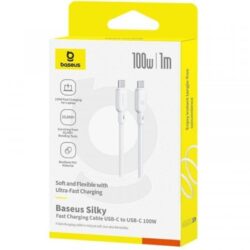 OS-Baseus Silky Series Fast Charging Cable Type-C to Type-C 100W 1m Moon White - Image 5