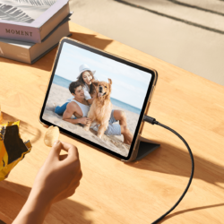 Baseus Tungsten Gold Fast Charging Data Cable Type-C to Type-C 240W 2m Black - Image 8