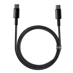 Baseus Tungsten Gold Fast Charging Data Cable Type-C to Type-C 100W 2m Black - Image 5
