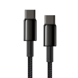 Baseus Tungsten Gold Fast Charging Data Cable Type-C to Type-C 100W 2m Black - Image 3