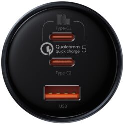 Baseus Car Charger 160W Qualcomm Quick Charge 5 Technology 2C+U - Image 6