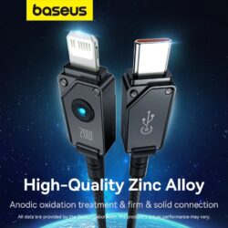 Baseus Unbreakable Series Fast Charging Data Cable Type-C to iP 20W 2m Cluster Black - Image 7