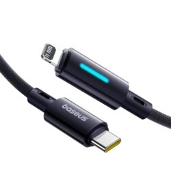 Baseus Lit Button-Control Fast Charging Data Cable USB-C to iP 20W 2m - Image 3