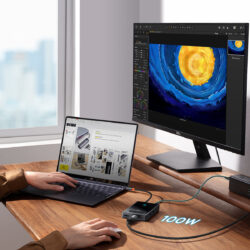 Baseus Pioneer Joy  8IN1 HUB 4 SCREEN 2PD+2HDMI+VGA +DISPLY PORT+2USB WKYY030413 - Image 6