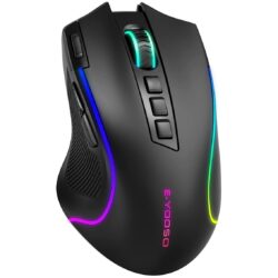 E-YOOSO X-11 Pro Tri-Mode Black RGB Wireless Gaming Mouse