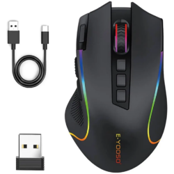 E-YOOSO X-11 Pro Tri-Mode Black RGB Wireless Gaming Mouse